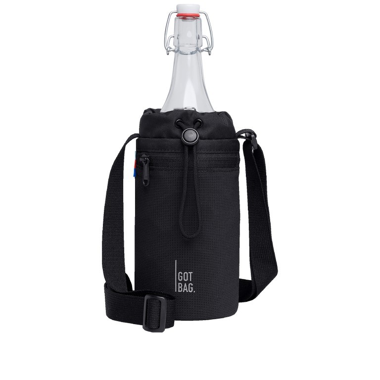 Umhängetasche Bottle Bag Black, Farbe: schwarz, Marke: Got Bag, EAN: 4262457050335, Abmessungen in cm: 9x9x20, Bild 1 von 6