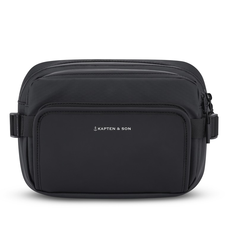Umhängetasche Lisbon All Black, Farbe: schwarz, Marke: Kapten & Son, EAN: 4251145252687, Abmessungen in cm: 24.5x19.5x13.5, Bild 1 von 9