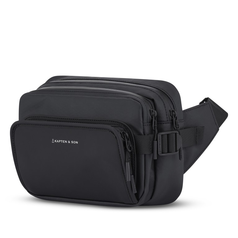 Umhängetasche Lisbon All Black, Farbe: schwarz, Marke: Kapten & Son, EAN: 4251145252687, Abmessungen in cm: 24.5x19.5x13.5, Bild 2 von 9
