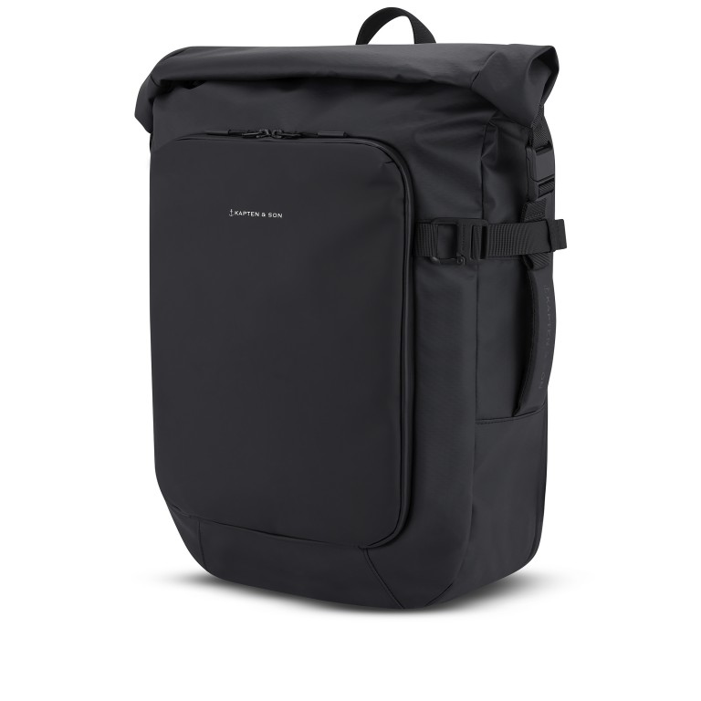 Rucksack Lisbon All Black, Farbe: schwarz, Marke: Kapten & Son, EAN: 4251145252656, Abmessungen in cm: 33x45x21, Bild 3 von 12