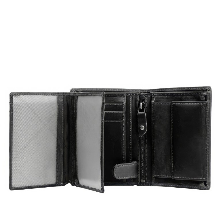 Geldbörse Hazel mit RFID-Schutz Black, Farbe: schwarz, Marke: The Chesterfield Brand, EAN: 8719241028767, Abmessungen in cm: 9x13x1, Bild 5 von 5