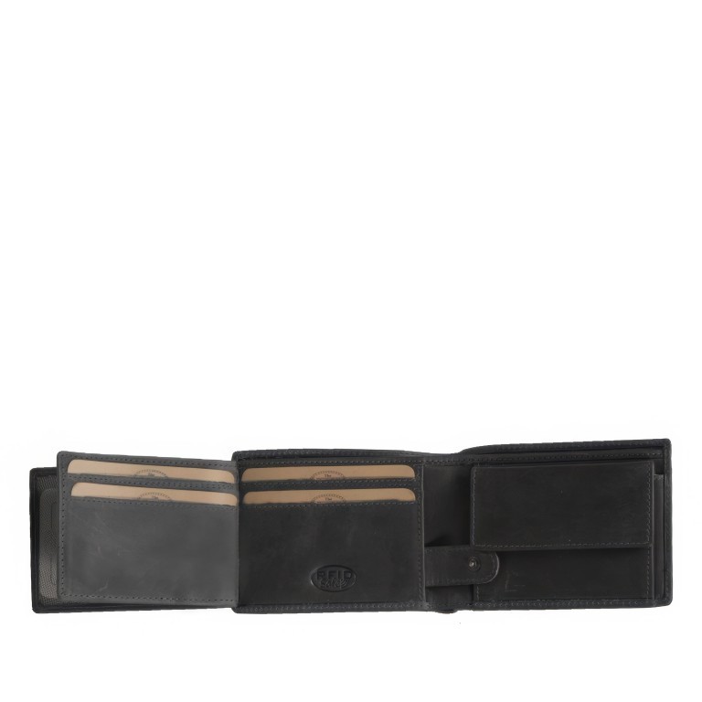 Geldbörse Marvin mit RFID-Schutz Schwarz, Farbe: schwarz, Marke: The Chesterfield Brand, EAN: 8719241028859, Abmessungen in cm: 10.5x8x3, Bild 4 von 5
