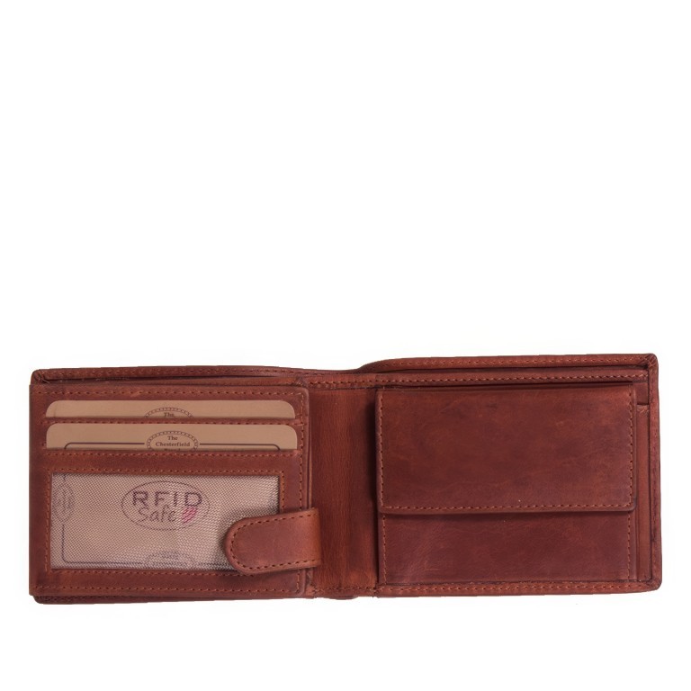 Geldbörse Marvin mit RFID-Schutz Cognac, Farbe: cognac, Marke: The Chesterfield Brand, EAN: 8719241028873, Abmessungen in cm: 10.5x8x3, Bild 3 von 5