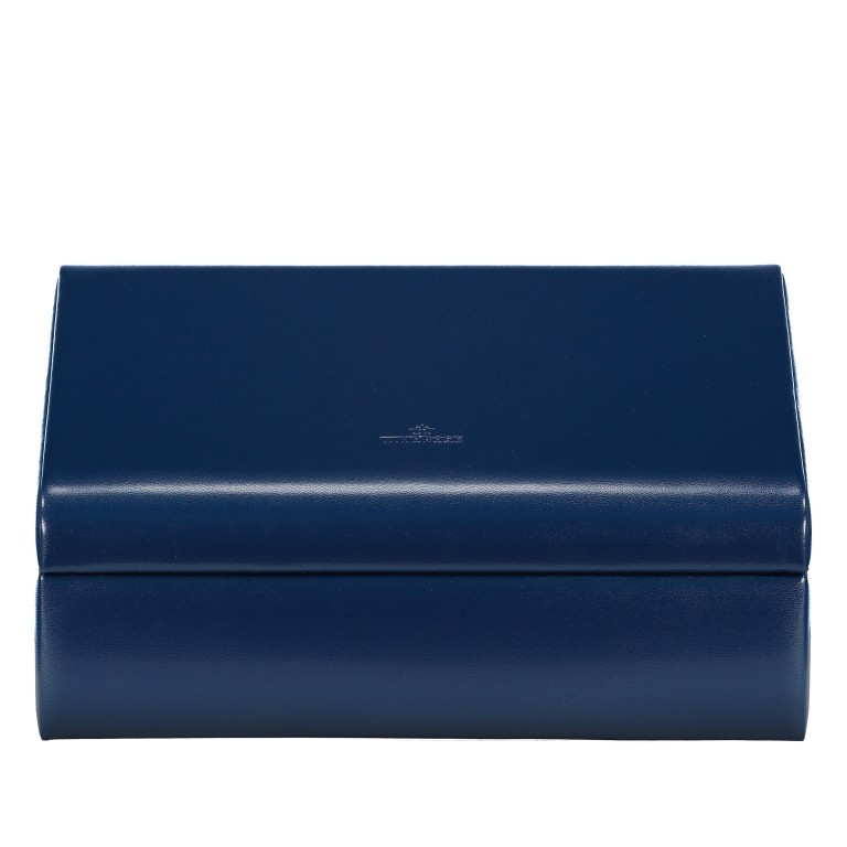 Schmuckkasten merino Dunkelblau, Farbe: blau/petrol, Marke: Windrose, EAN: 4031604015264, Abmessungen in cm: 30.5x12x22.5, Bild 2 von 2