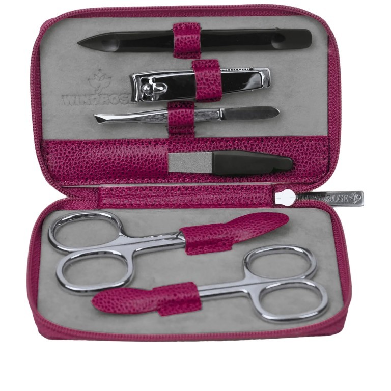 Manikürset beluga für die Reise Beere, Farbe: rosa/pink, Marke: Windrose, EAN: 4006047386660, Abmessungen in cm: 13x7.5x2, Bild 1 von 2