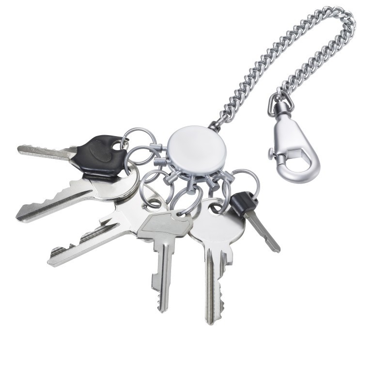Schlüsselanhänger Patent Chain mit Kette Silber, Farbe: metallic, Marke: Troika, EAN: 4024023117114, Abmessungen in cm: 2.5x13x0.9, Bild 2 von 6