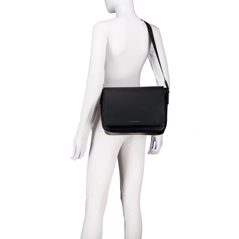 Kuriertasche Efeo mit Laptopfach 13 Zoll Nero, Farbe: schwarz, Marke: Valentino Bags, EAN: 8054942445230, Abmessungen in cm: 30.5x23.5x9.5, Bild 5 von 6