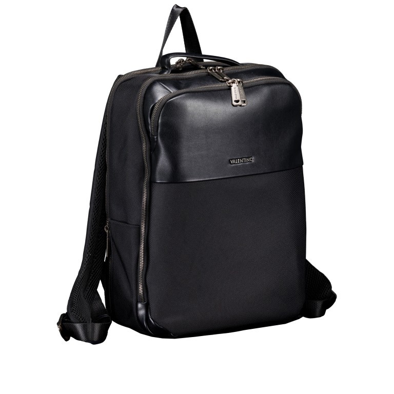Rucksack Finix mit Laptopfach 13" Nero, Farbe: schwarz, Marke: Valentino Bags, EAN: 8054942656018, Abmessungen in cm: 30x39x17, Bild 2 von 6