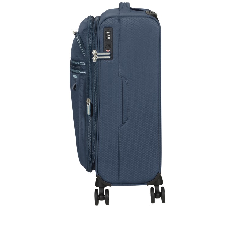 Koffer Aerospin Spinner 55 Expandable Indigo, Farbe: blau/petrol, Marke: American Tourister, EAN: 5400520303998, Abmessungen in cm: 40x55x20, Bild 3 von 16
