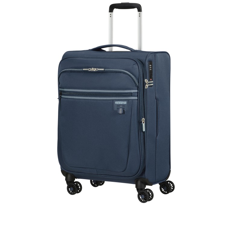 Koffer Aerospin Spinner 55 Expandable Indigo, Farbe: blau/petrol, Marke: American Tourister, EAN: 5400520303998, Abmessungen in cm: 40x55x20, Bild 2 von 16