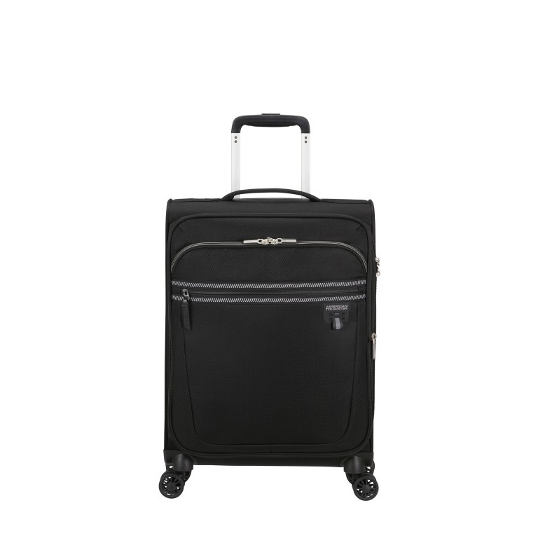 Koffer Aerospin Spinner 55 Expandable Black, Farbe: schwarz, Marke: American Tourister, EAN: 5400520303981, Abmessungen in cm: 40x55x20, Bild 1 von 16
