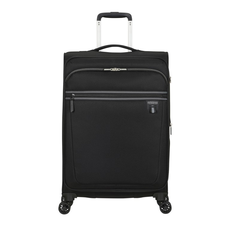 Koffer Aerospin Spinner 69 Expandable Black, Farbe: schwarz, Marke: American Tourister, EAN: 5400520304018, Abmessungen in cm: 43.5x69x27, Bild 1 von 15