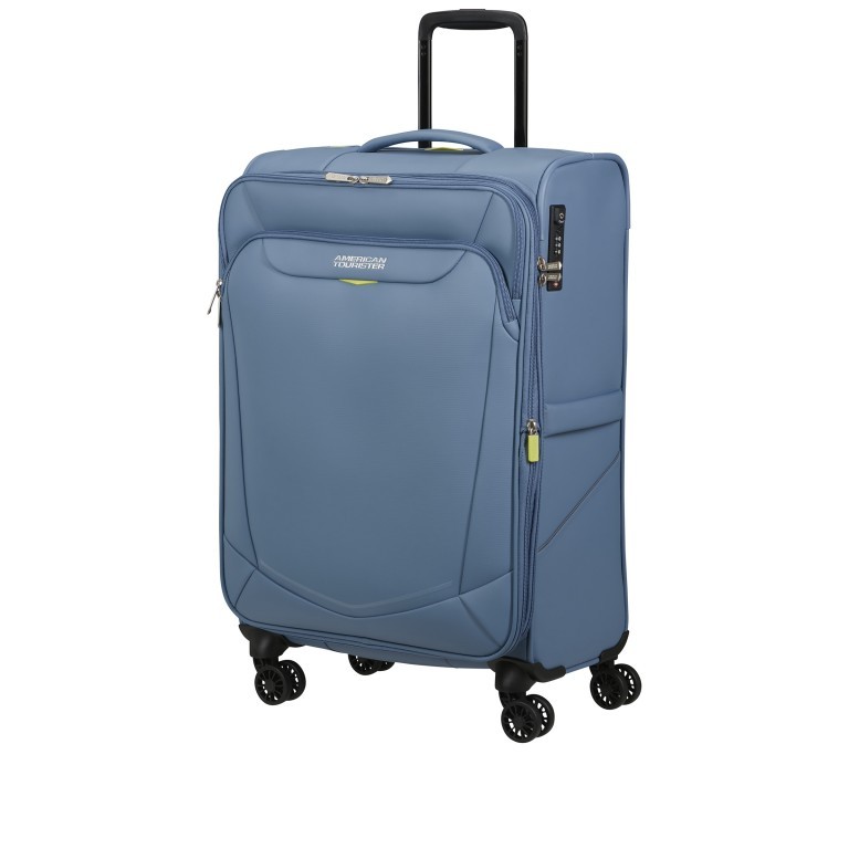 Trolley Summerride Spinner 69 Expandable Coronet Blue, Farbe: blau/petrol, Marke: American Tourister, EAN: 5400520308696, Abmessungen in cm: 43x69x29, Bild 2 von 15