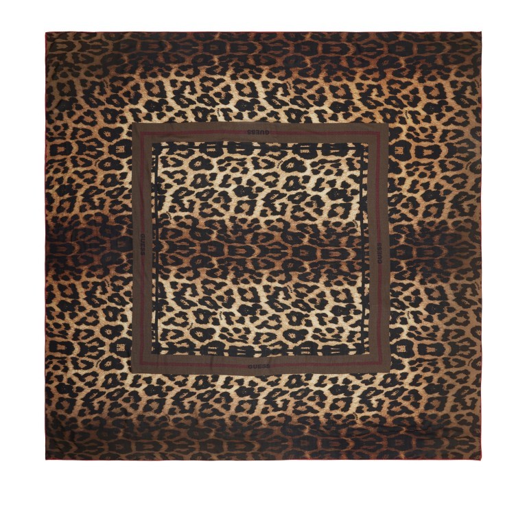Tuch Brown, Farbe: braun, Marke: Guess, EAN: 7620837251494, Abmessungen in cm: 130x130x0.1, Bild 1 von 4