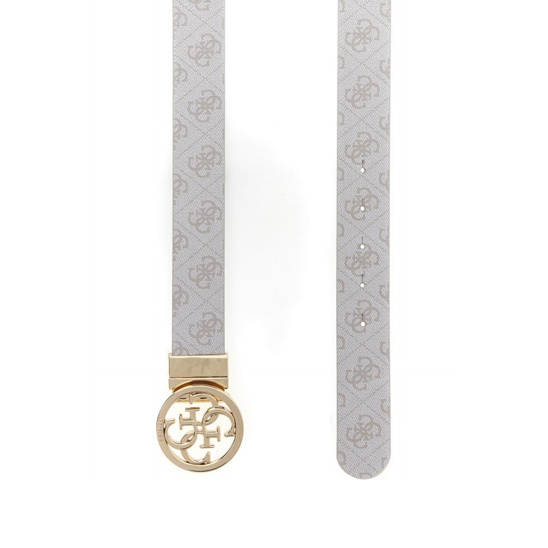 Gürtel Nolana 4g-logo mit Wendefunktion Bundweite 90 CM Bone Logo, Farbe: beige, Marke: Guess, EAN: 7620837326932, Abmessungen in cm: 3.5x110x2, Bild 5 von 5