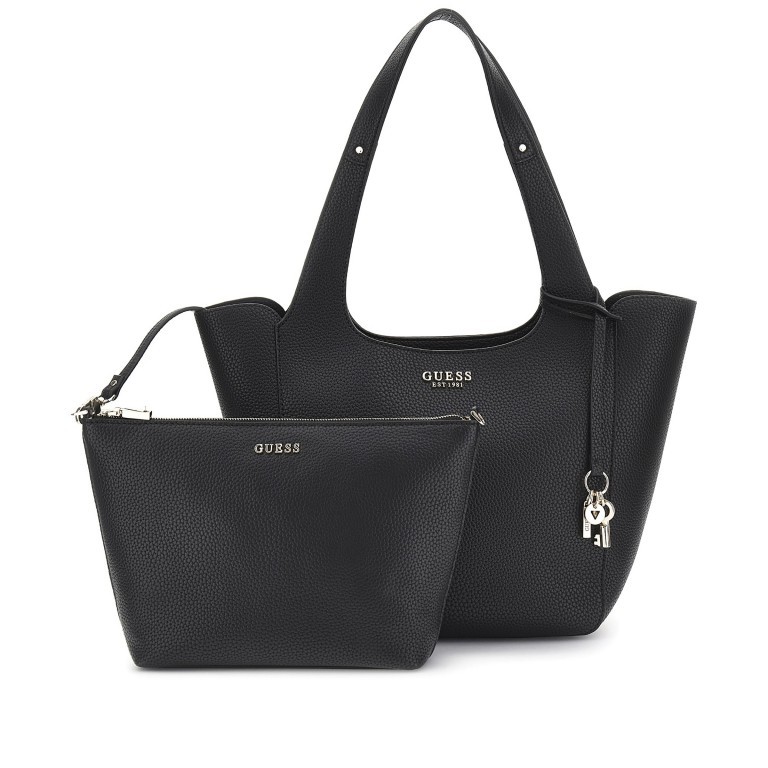 Shopper Helina mit herausnehmbarer Tasche Black, Farbe: schwarz, Marke: Guess, EAN: 0190231934400, Abmessungen in cm: 25.5x29x12, Bild 1 von 7