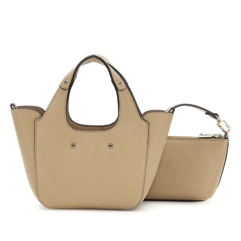 Handtasche Helina mit herausnehmbarer Tasche Beige, Farbe: beige, Marke: Guess, EAN: 0190231934448, Abmessungen in cm: 16.5x16.5x8.8, Bild 3 von 9