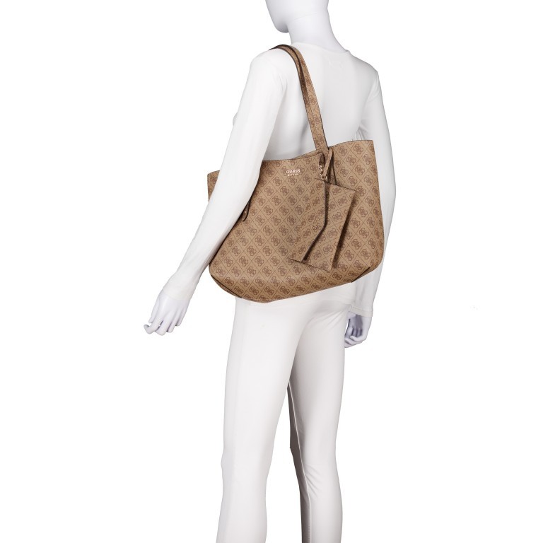 Shopper Brenton 4G-Logo Bag in Bag Latte, Farbe: cognac, Marke: Guess, EAN: 0190231950059, Abmessungen in cm: 36x28x13, Bild 5 von 7