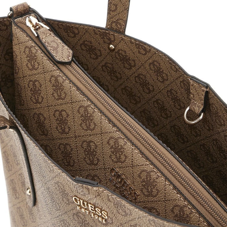 Shopper Brenton 4G-Logo Bag in Bag Latte, Farbe: cognac, Marke: Guess, EAN: 0190231950059, Abmessungen in cm: 36x28x13, Bild 6 von 7