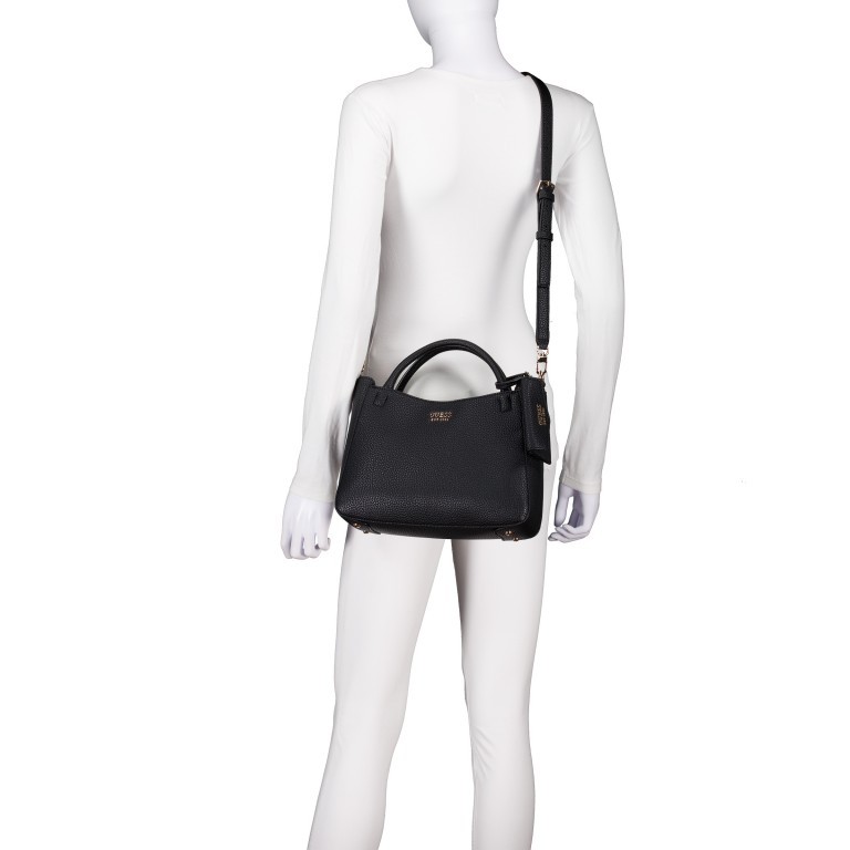 Handtasche Brenton Black, Farbe: schwarz, Marke: Guess, EAN: 0190231949961, Abmessungen in cm: 28x21.5x10, Bild 6 von 8