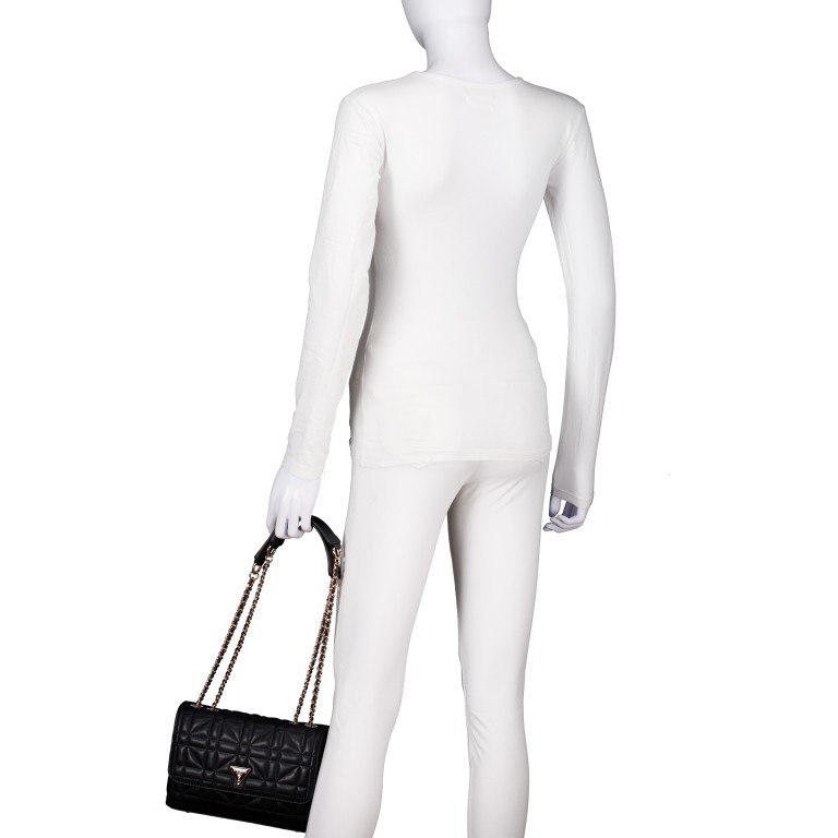 Umhängetasche Edita Black, Farbe: schwarz, Marke: Guess, EAN: 0190231936275, Abmessungen in cm: 24x17x7, Bild 4 von 8
