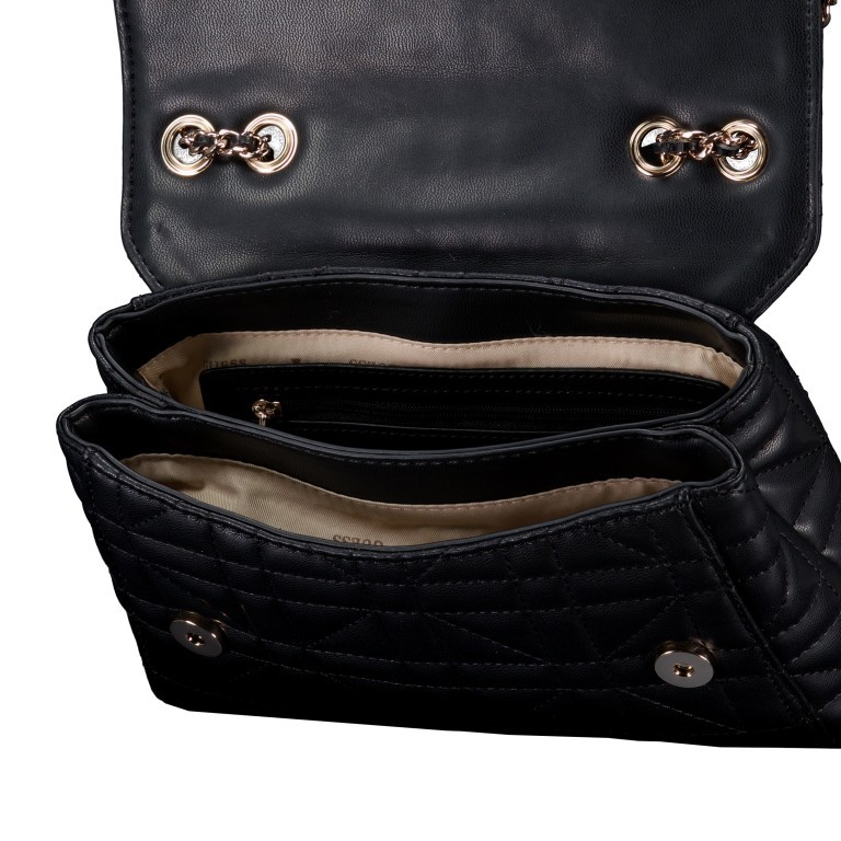 Umhängetasche Edita Black, Farbe: schwarz, Marke: Guess, EAN: 0190231936275, Abmessungen in cm: 24x17x7, Bild 8 von 8