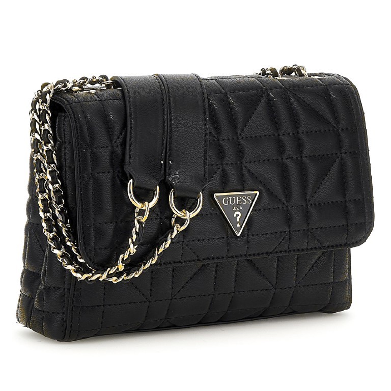 Umhängetasche Edita Black, Farbe: schwarz, Marke: Guess, EAN: 0190231936275, Abmessungen in cm: 24x17x7, Bild 2 von 8