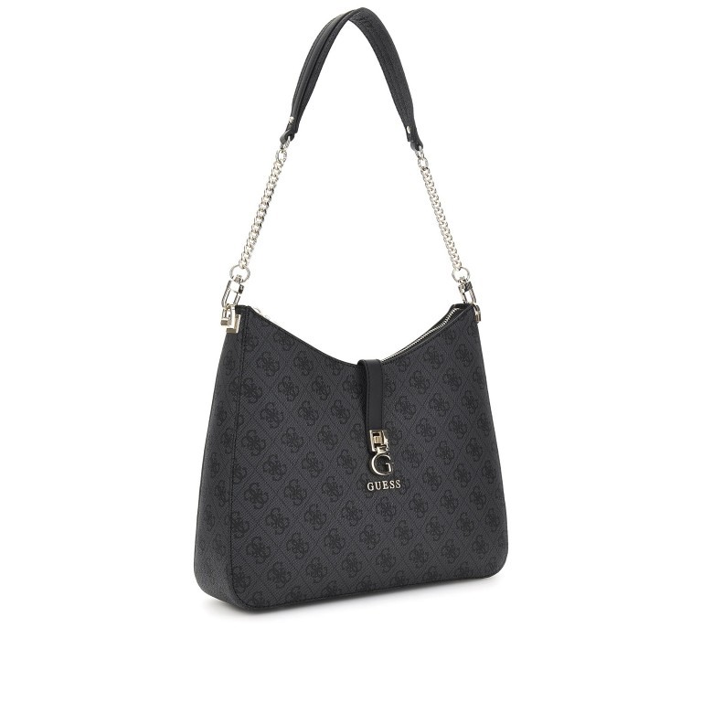Beuteltasche Zamira 4G-Logo Coal, Farbe: anthrazit, Marke: Guess, EAN: 0190231931942, Abmessungen in cm: 30x26x8, Bild 2 von 5