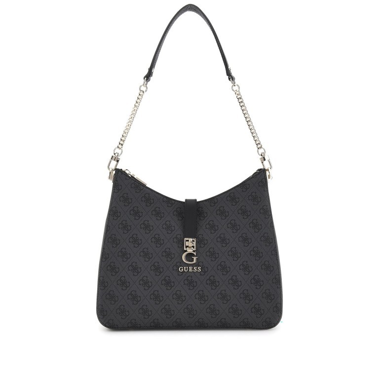 Beuteltasche Zamira 4G-Logo Coal, Farbe: anthrazit, Marke: Guess, EAN: 0190231931942, Abmessungen in cm: 30x26x8, Bild 1 von 5