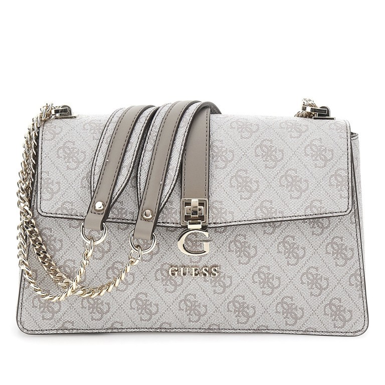 Umhängetasche Zamira 4G-Logo Dark Taupe, Farbe: taupe/khaki, Marke: Guess, EAN: 0190231932192, Abmessungen in cm: 25.5x15.5x7, Bild 1 von 7