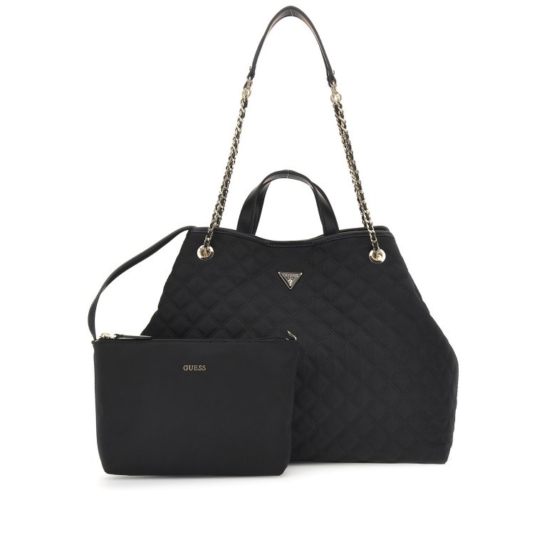 Shopper Giully mit herausnehmbarer Tasche Black, Farbe: schwarz, Marke: Guess, EAN: 0190231937258, Abmessungen in cm: 39x31x17.5, Bild 1 von 8