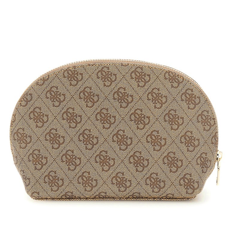 Kosmetiketui Zamira 4G-Logo Latte, Farbe: cognac, Marke: Guess, EAN: 7626741087631, Abmessungen in cm: 22x15x6.5, Bild 2 von 3