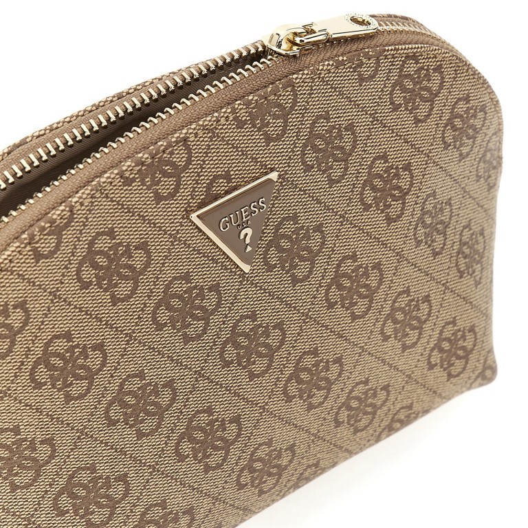Kosmetiketui Zamira 4G-Logo Latte, Farbe: cognac, Marke: Guess, EAN: 7626741087631, Abmessungen in cm: 22x15x6.5, Bild 3 von 3