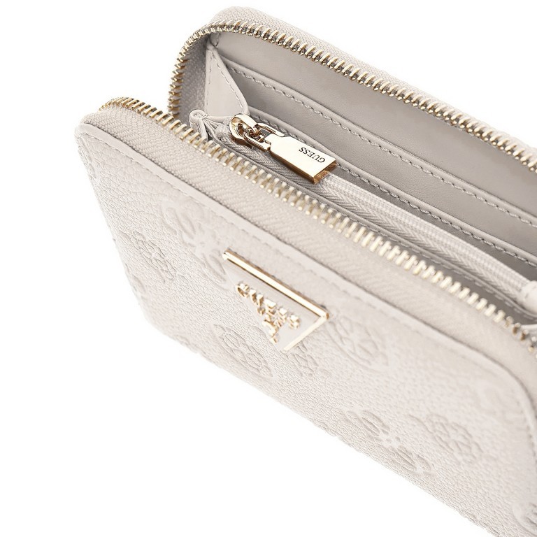 Geldbörse Cresidia 4G-Logo Peony Off White, Farbe: beige, Marke: Guess, EAN: 0190231932659, Abmessungen in cm: 14x9.5x2.5, Bild 3 von 3