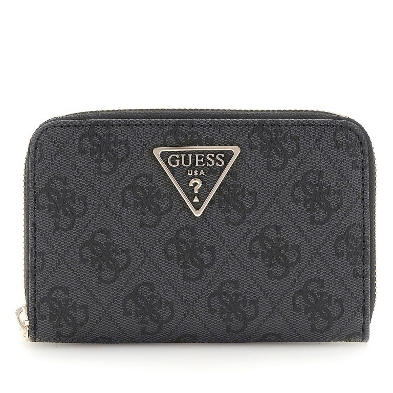 Geldbörse Laurel 4G-Logo Coal, Farbe: anthrazit, Marke: Guess, EAN: 0190231881698, Abmessungen in cm: 14.2x9.5x2.3, Bild 1 von 3