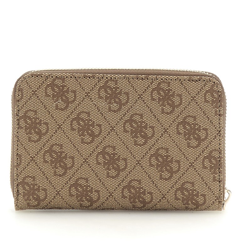 Geldbörse Laurel 4G-Logo Latte, Farbe: cognac, Marke: Guess, EAN: 0190231881711, Abmessungen in cm: 14.2x9.5x2.3, Bild 2 von 3