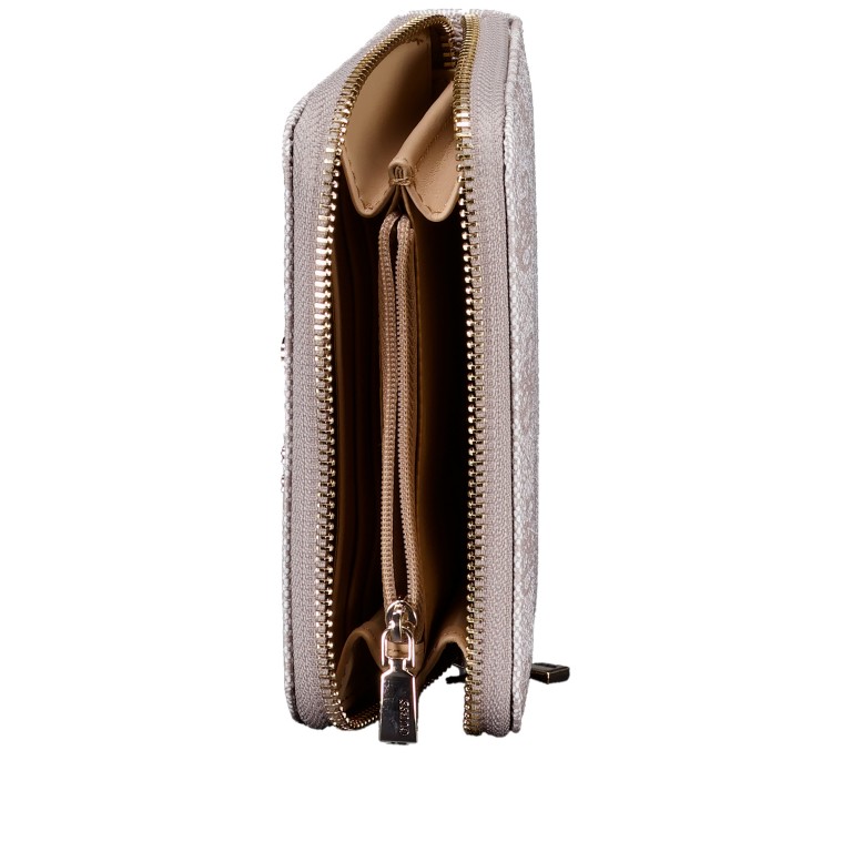 Geldbörse Zamira 4G-Logo Dark Taupe, Farbe: taupe/khaki, Marke: Guess, EAN: 0190231932079, Abmessungen in cm: 14x9x2.3, Bild 4 von 4