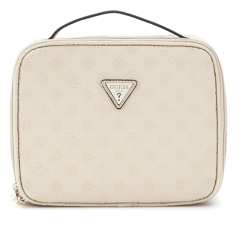 Kulturbeutel Wilder Travel 4G-Logo Peony Bone, Farbe: beige, Marke: Guess, EAN: 0190231934004, Abmessungen in cm: 26.5x22.5x9.5, Bild 1 von 5
