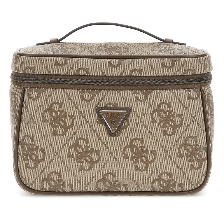 Kosmetikkoffer Berta 4G-Logo Latte Brown, Farbe: cognac, Marke: Guess, EAN: 0190231944348, Abmessungen in cm: 26x18x12.5, Bild 1 von 4