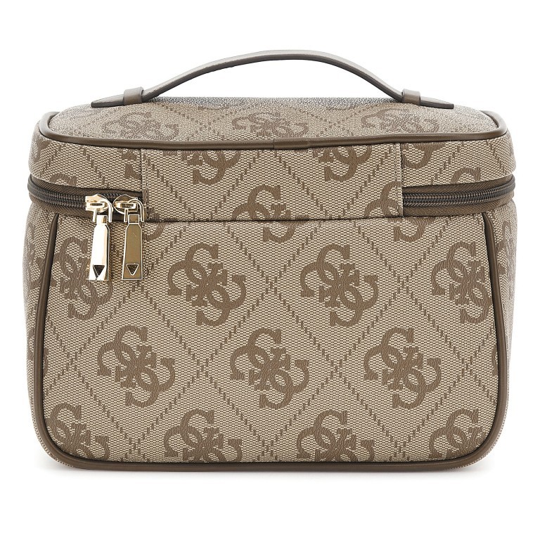 Kosmetikkoffer Berta 4G-Logo Latte Brown, Farbe: cognac, Marke: Guess, EAN: 0190231944348, Abmessungen in cm: 26x18x12.5, Bild 2 von 4