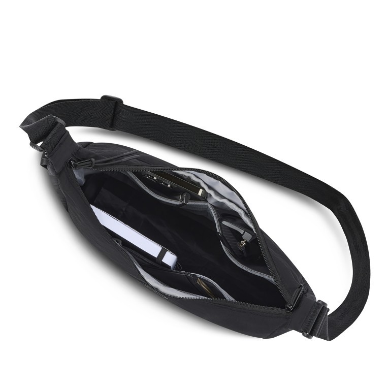 Beuteltasche Halfmoon Bag Kaia Medium Black, Farbe: schwarz, Marke: Johnny Urban, EAN: 4260759424229, Abmessungen in cm: 33x24x10, Bild 5 von 10