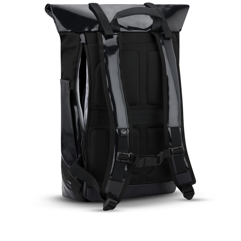Rucksack Ashton mit Rolltop Black, Farbe: schwarz, Marke: Johnny Urban, EAN: 4260759424090, Abmessungen in cm: 30x46x18, Bild 4 von 16