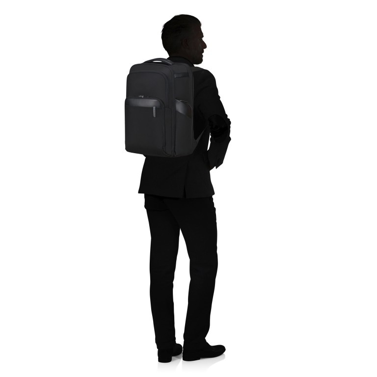 Rucksack Evosight mit Laptopfach 17.3 Zoll Black, Farbe: schwarz, Marke: Samsonite, EAN: 5400520303783, Abmessungen in cm: 32x46x20, Bild 6 von 9