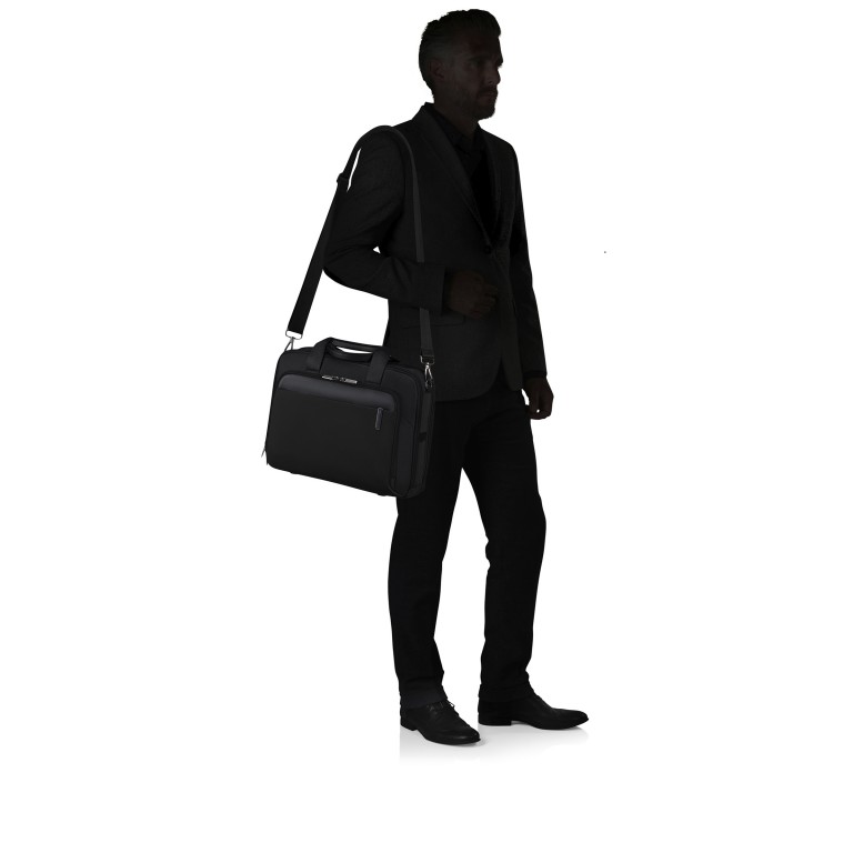 Notebooktasche Evosight Laptop Bailhandle 15.6 Zoll mit Easy-Pass-System Black, Farbe: schwarz, Marke: Samsonite, EAN: 5400520303806, Abmessungen in cm: 41x29x12, Bild 6 von 9