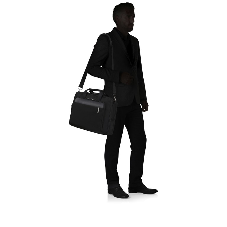 Notebooktasche Evosight Laptop Bailhandle 17.3 Zoll mit Easy-Pass-System Black, Farbe: schwarz, Marke: Samsonite, EAN: 5400520304025, Abmessungen in cm: 44x32x13, Bild 6 von 9