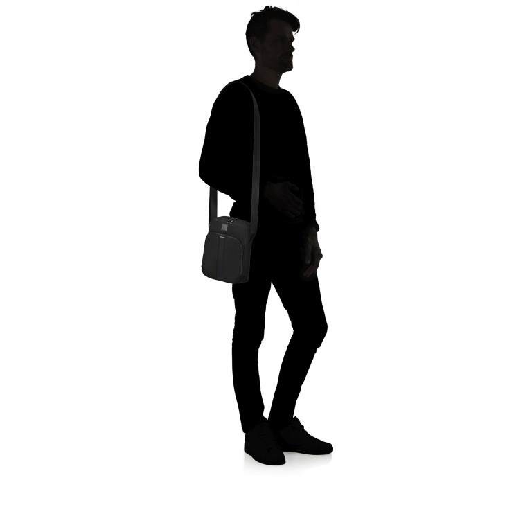 Umhängetasche Sacksquare M Black, Farbe: schwarz, Marke: Samsonite, EAN: 5400520203083, Abmessungen in cm: 19x24x5.5, Bild 5 von 7