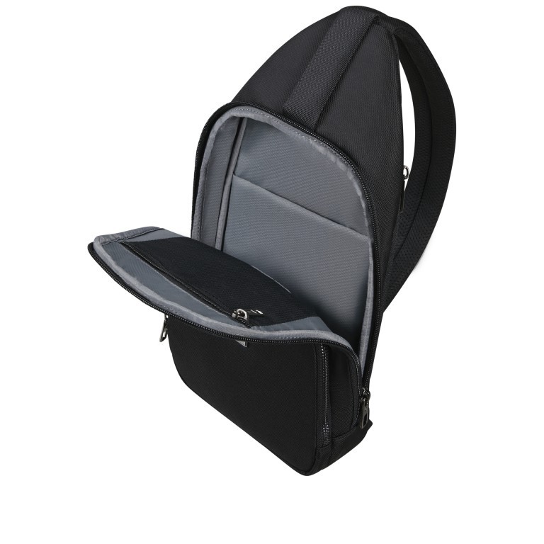 Umhängetasche Sacksquare Sling Bag Black, Farbe: schwarz, Marke: Samsonite, EAN: 5400520203106, Abmessungen in cm: 20x37x9.5, Bild 7 von 10