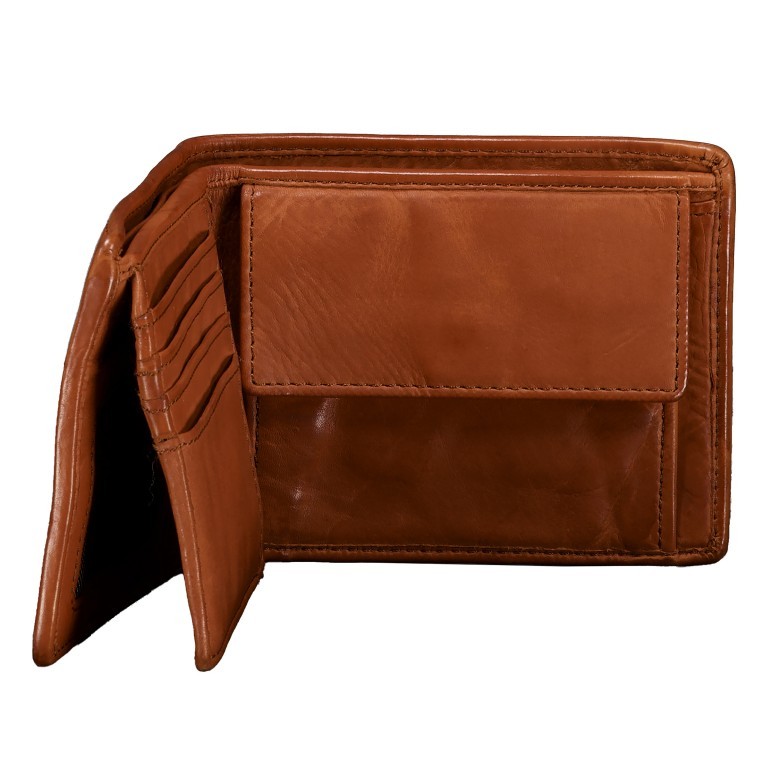 Geldbörse Anchor-Love Lorenzo SL-14531 Charming Cognac, Farbe: cognac, Marke: Harbour 2nd, EAN: 4046478083349, Abmessungen in cm: 12.5x9.7x2.5, Bild 4 von 5