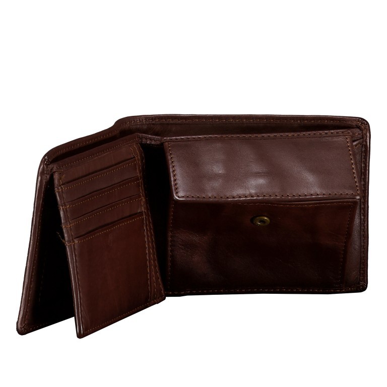 Geldbörse Anchor-Love Lorenzo SL-14531 Chocolate Brown, Farbe: braun, Marke: Harbour 2nd, EAN: 4046478083356, Abmessungen in cm: 12.5x9.7x2.5, Bild 5 von 5
