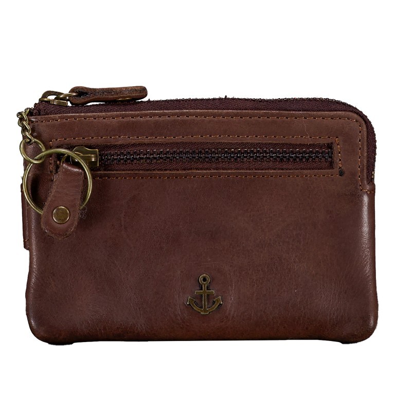 Schlüsseletui Anchor-Love Lucian SL-14536 mit Kartenfächern Chocolate Brown, Farbe: braun, Marke: Harbour 2nd, EAN: 4046478083554, Abmessungen in cm: 12x8x1.5, Bild 1 von 4
